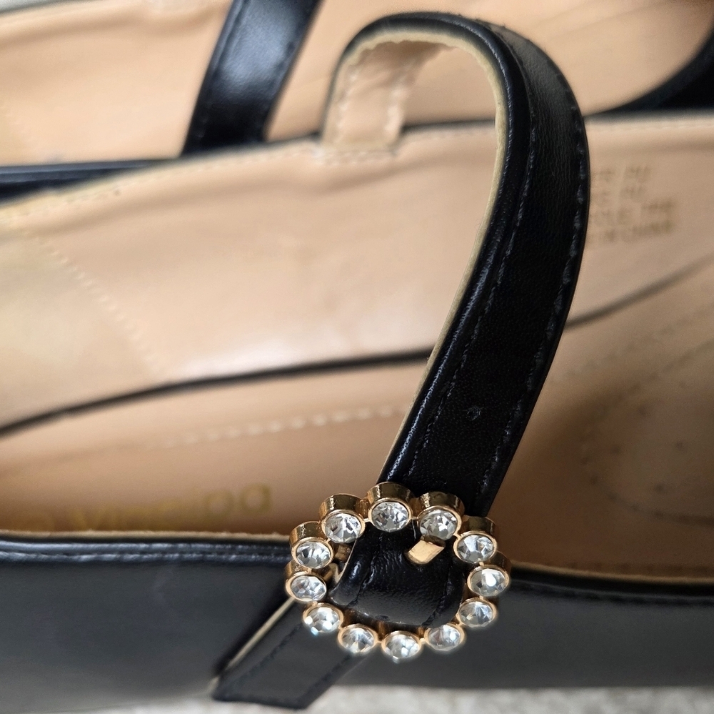 Viapipa Black Mary Jane Flat Shoes Size 8 - Picture 3 of 8